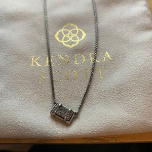 Pattie Platinum Drusy necklace